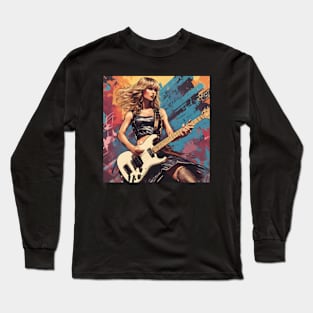 Taylor Swift vintage dnd style art Long Sleeve T-Shirt